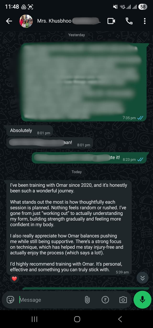 WhatsApp check-in conversation 2